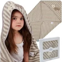 SEI Design Kapuzenhandtuch Kapuzentuch 80x80 Baby Handtuch mit Kapuze, Frottee (Liebevoll verpackt in einem hochwertigen Geschenkkarton – ideal zum Verschenken), Ideal als Badeponcho und Kuscheldecke