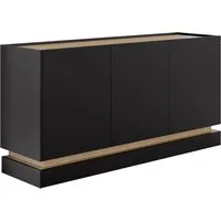 MIRJAN24 Kommode Zarpant K160 3D (mit drei Drehtüren), 160x37x75 cm, gedämpftem Schließsystem