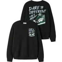 Name It Sweatshirt NKMNEO LS RLX SWE BRU PS Baumwollmischung, relaxed fit, Print