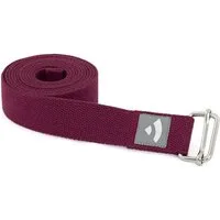 bodhi Yogamatte Yogagurt mit Schiebeschnalle ASANA BELT 2,5m, Metall aubergine