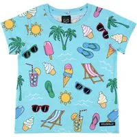Villervalla T-Shirt 0143MRA Unisex Kinder (1-tlg) Shirt, Oberteil, Leibchen, Funktionsshirt, Shortsleeve Shirt