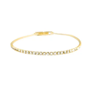Luxenter Brillant-Zirkonia-Armband aus 18 Karat Gelbgold - Kayla