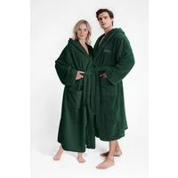 LeGer Home by Lena Gercke Unisex-Bademantel Lovina, ideal für Sauna & Spa, Hotelbademantel, Morgenmantel, Langform, Microfaser, Kapuze, Gürtel, kuschelig weicher Fleece, plüsch, für Damen und Herren, XS-3XL