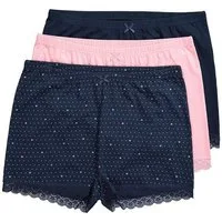 Ulla Popken Panty Pantys 3er-Pack Herzen/einfarbig kurzer Beinansatz