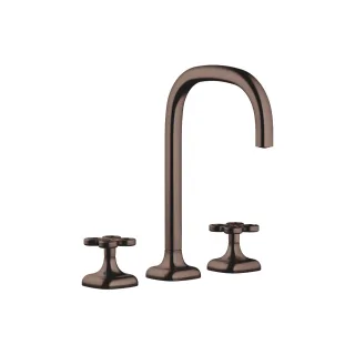 Dornbracht Waschtisch-Dreilochbatterie mit Ablaufgarnitur COYA 20713424 Dark Bronze gebürstet,207134 20713424-43