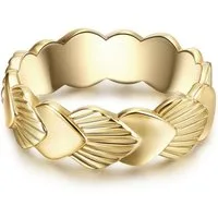 Lulu & Jane Fingerring Muschel gelbgold