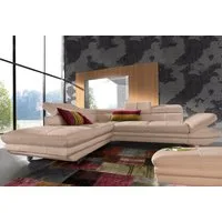 COTTA Polstergarnitur Enterprise L-Form, B: 277 cm, Arm- und Kopfteilverstellung, (Set), Set: Ecksofa & Hocker, optional Schlaffunktion