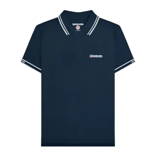 Lambretta - "SS25" Poloshirt Ärmel mit Markenschriftzug für Herren (Marineblau)
