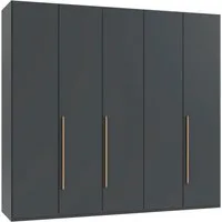 Wimex Drehtürenschrank Kleiderschrank London, in den Breiten 180cm, 225cm oder 270cm (mit verschiedenen Griffen in goldfarben, silberfarben oder schwarz) wahlweise mit Basic- oder Premium-Ausstattung erhältlich