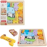 Fisher-Price® Lernspielzeug Fisher-Price 2-in-1-Tierwelt Holz Sortieren von Formen Puzzle 2+ JFG10