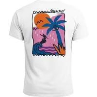 Neverless Print-Shirt Herren T-Shirt Backprint Surfer Wellen Sunset Grafikprint Neverless mit Print