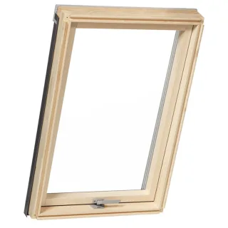 Dachfenster 78 x 118 cm, Holz, Kiefer, Farbe außen Anthrazit, Schwingflügel, Profil Slim Pine, 2-fach Verglasung, individuell konfigurierbar