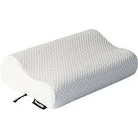 Dunlopillo Nackenstützkissen Home, Nackenstützkissen aus Viskoschaum 30x50 cm, Füllung: 100% Polyurethan, Bezug: 98% Polyester, 2% Elasthan, Seitenschläfer, Bauchschläfer, Rückenschläfer, entlastet die Wirbelsäule, allergikergeeignet (Hausstauballerg