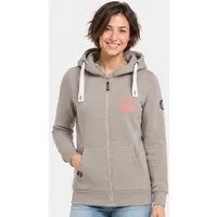 SUBLEVEL Hoodie Reißverschluss Stickerei Einschubtaschen Kapuze Rippbündchen (1-tlg) D10600BI02861_Sweat
