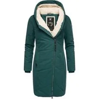 Ragwear Wintermantel Gordon Long gesteppter Winterparka mit asymmetrischem Kragen
