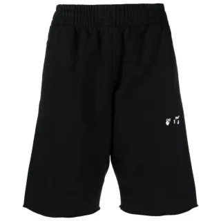Off-White - Schwarze Sweatshorts mit OW-Logo