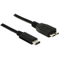 USB 3.2 Gen 2 Kabel, USB-C Stecker > Micro-USB Stecker schwarz, 1 Meter