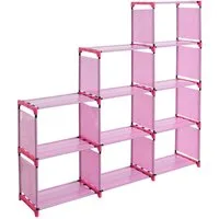 ESTEXO Regal Bücherregal Standregal Stufenregal Treppenregal Wandregal 9 Fächer P