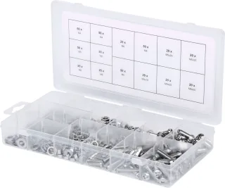 KS Tools Sortiment Linsenkopf-Maschinenschrauben, metrisch, 475-tlg - 970.0510