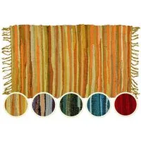 Marrakesch Orient & Mediterran Interior Badematte Boho Vorleger Callum handgefertigt aus Baumwolle in Gelb 50 x 90 cm, Baumwolle
