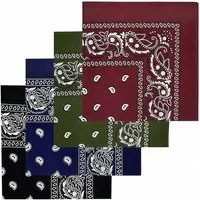 FOUORTUNATE-BEE Seidentuch 4 Paisley-Bandanas – Halstuch & Kopftuch für Damen und Herren, (4-St), 4er-Set Paisley-Bandanas für Festival, Western & Alltag