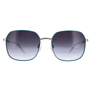 Elle Square Womens Grün Blau Grau Gradient 14911