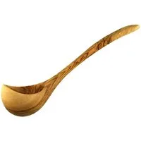 Olivenholz-erleben Schöpflöffel Suppenkelle aus naturbelassenem Olivenholz, Länge 30 cm, Naturprodukt, geschmacksneutral