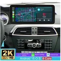 A-Sure 12.3" Android 15 Autoradio Für Mercedes-Benz C-Klasse W204 NTG 4.5 Autoradio (Digitalradio (DAB), FM, AM)