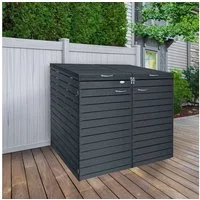 Endorphin Aufbewahrungsbox Stabile Comfort Comfort Mülltonnengarage / Mülltonnenbox mit Gasdruckf