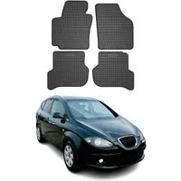OMAC Auto-Fußmatten für Seat Altea 2004-2015 Gummimatten Schwarz 4 tlg (4 St), Antirutsch,Wasserfest,Einfache Installation