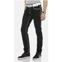 Cipo & Baxx Gerade Jeans Jeans mit farblich abgehobenen Nähten, CD553