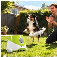 PawHut Tier-Intelligenzspielzeug Hunde Ballwurfmaschine mit 3 ETPU Tennisbällen, 3 Distanzen 6-14m, ABS, Automatischer Ballwerfer (1-tlg) für kleine, mittlere Hunde, Grün