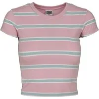 URBAN CLASSICS T-Shirt Urban Classics Damen Ladies Stripe Cropped Tee (1-tlg)