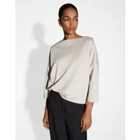 someday 3/4-Arm-Shirt KARITA PURE aus schimmernder Piqué Ware