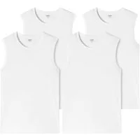 uncover by SCHIESSER Unterhemd Cotton mit breiten Trägern und Rundhals-Ausschnitt im 4er Pack