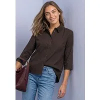STREET ONE Hemdbluse 3/4-Arm-Hemdbluse mit Cordmix
