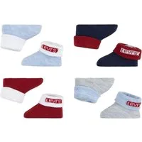 Levi's® Kids Socken 4PK Red Tab Bootie (8-Paar) im 8er-Pack, aus weicher Baumwollmischung, mit Elasthan-Anteil