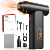 Kitcanis Akku-Handstaubsauger Elektrische Staubgebläse, 160 W, beutellos, 150000 U/min Turbo 3-Gang, Super Power Cordless Compressed Air Duster