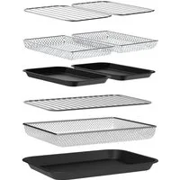 Comfy Mate Backform 9-teiliges Zubehör-Set mit Garkorb, Backblech und Gittereinsatz, (Set 9-tlg), Praktisches Zubehör für vielseitiges Kochen