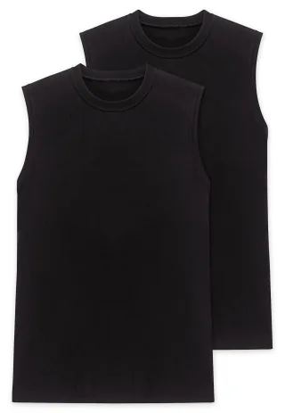 SCHIESSER - 2PACK Shirt 0/0 schwarz - Gr. - 3XL