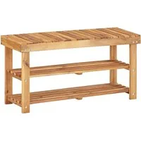 vidaXL Schuhregal Schuhregal 90 × 32 × 46 cm Massivholz, 1-tlg.
