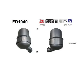 AS Dieselpartikelfilter Citroen Peugeot 1,6 HDi