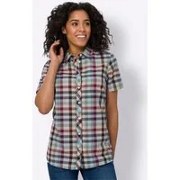 Sieh an! Klassische Bluse Karo-Bluse Kurzarm