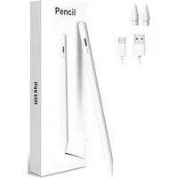 StellarLuma Eingabestift Eingabestift für iPad Schnellladen USB-C für Apple iPad Gen: 2018-2014 (Sylus Pencil wiederaufladbar, USB Pencil für iPad, Ersatzspitze, USB-C Ladekabel) Geeignet für alle iPad Modelle von 2018 - 2024 inklusive Ersatzspitze