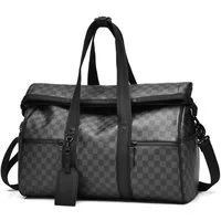 ibettertec Reisetasche Reisetasche Wasserdichter Reise-Seesack - Tragetasche, Sporttasche (Schultertasche (Erweiterbar mit Trolley-Ärmel und Nasstasche, Atmungsaktiv, wasserdicht, verschleißfest, großes Fassungsvermögen), Schultergurt, für Yoga, Schw