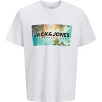 Jack & Jones Rundhalsshirt Jack&Jones Übergrößen T-Shirt weiß JJINDIANA