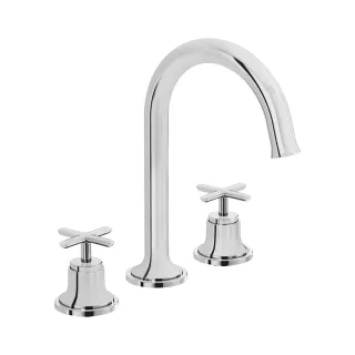 VitrA Origin Classic Zweigriff-Waschtischarmatur 3-Loch-Montage Chrom,A42891 A42891