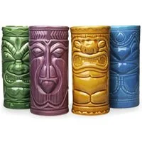 Mikamax Cocktailglas Tiki Cocktailgläser Hawaii Gläser Tiki Totem Cocktailbecher im 4er Set