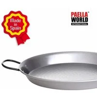 Paella World International Paellapfanne Stahl poliert mit Griffen, in verschiedenen Größen wählbar, Stahl