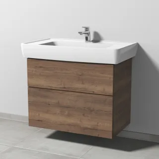 Sanipa 3way Waschtischunterbau zu Laufen Pro A Waschtisch mit 2 Auszügen, Eiche-Tabak SM75850